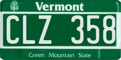 VT license plate CLZ358