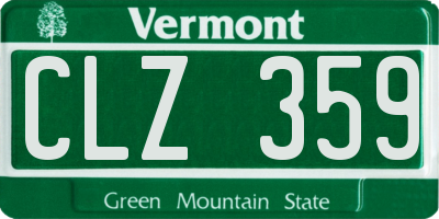 VT license plate CLZ359