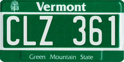 VT license plate CLZ361