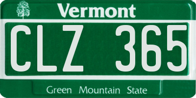 VT license plate CLZ365