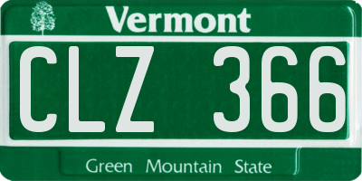 VT license plate CLZ366