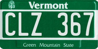 VT license plate CLZ367