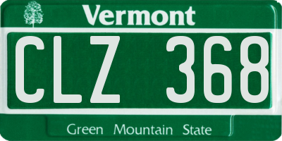VT license plate CLZ368