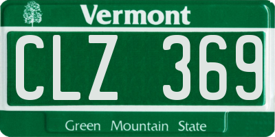 VT license plate CLZ369