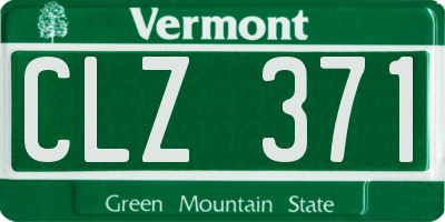 VT license plate CLZ371