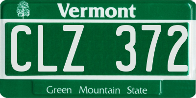 VT license plate CLZ372