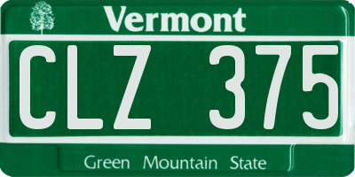 VT license plate CLZ375