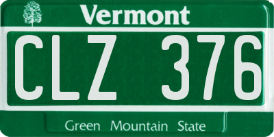 VT license plate CLZ376