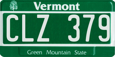 VT license plate CLZ379