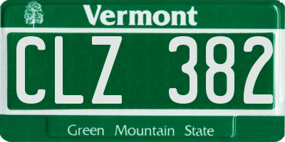 VT license plate CLZ382