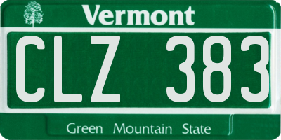 VT license plate CLZ383