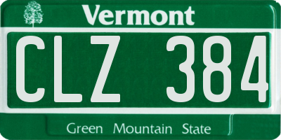 VT license plate CLZ384