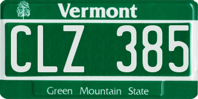 VT license plate CLZ385