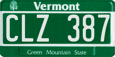 VT license plate CLZ387