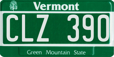 VT license plate CLZ390