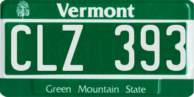 VT license plate CLZ393