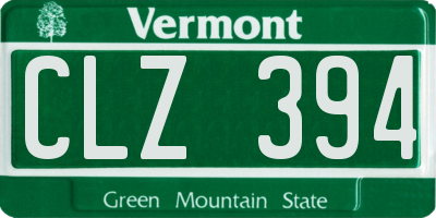 VT license plate CLZ394