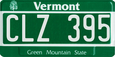 VT license plate CLZ395