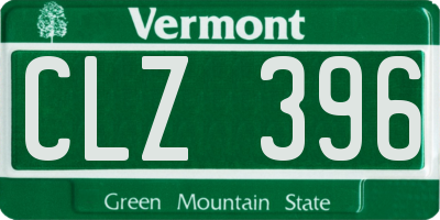 VT license plate CLZ396