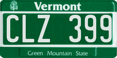 VT license plate CLZ399