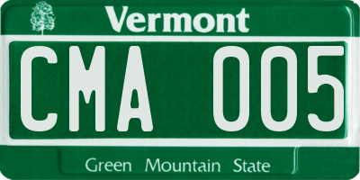 VT license plate CMA005
