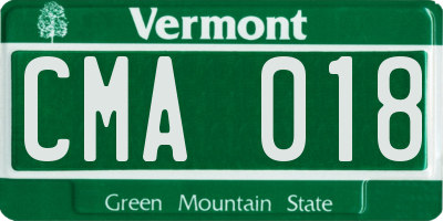 VT license plate CMA018