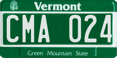 VT license plate CMA024
