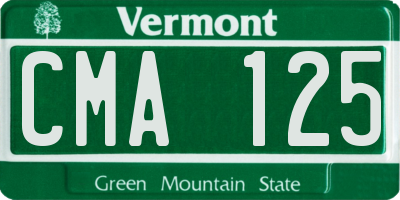 VT license plate CMA125