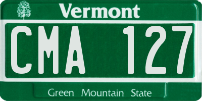 VT license plate CMA127
