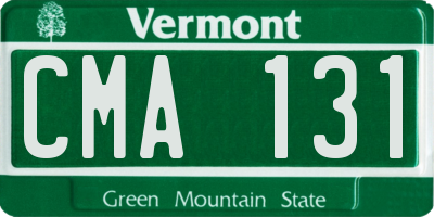 VT license plate CMA131