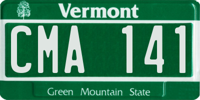 VT license plate CMA141