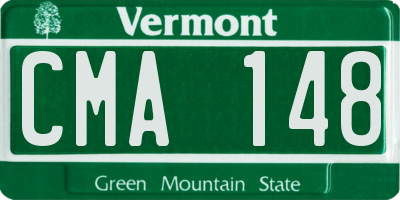 VT license plate CMA148