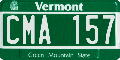 VT license plate CMA157