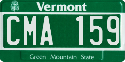 VT license plate CMA159