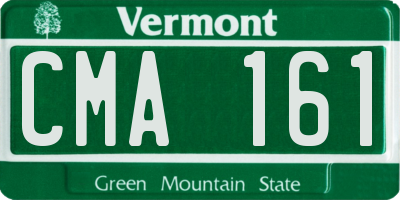 VT license plate CMA161