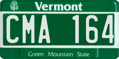 VT license plate CMA164