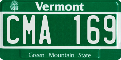 VT license plate CMA169