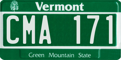 VT license plate CMA171