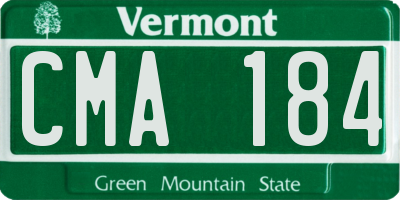 VT license plate CMA184