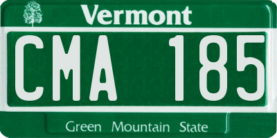 VT license plate CMA185