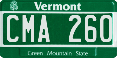 VT license plate CMA260