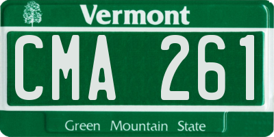 VT license plate CMA261