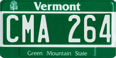 VT license plate CMA264