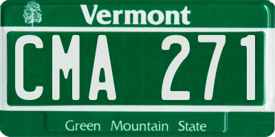 VT license plate CMA271