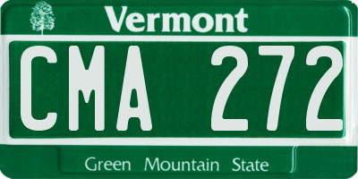 VT license plate CMA272