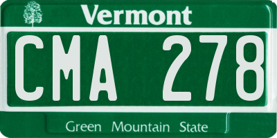 VT license plate CMA278