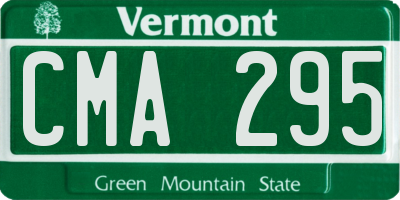 VT license plate CMA295