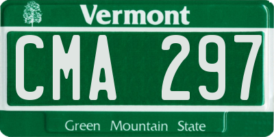 VT license plate CMA297