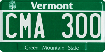 VT license plate CMA300