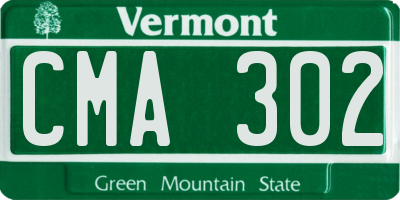 VT license plate CMA302